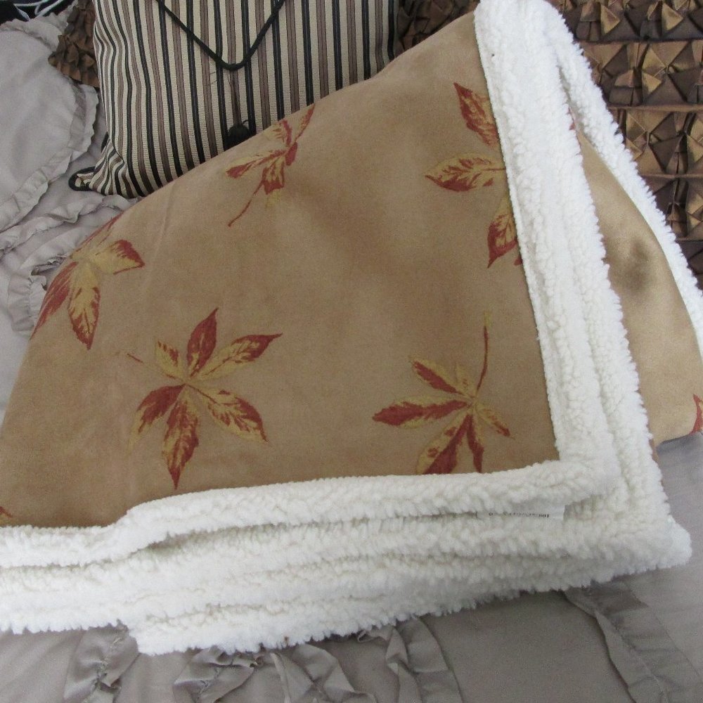 thick faux suede sheepskin throw blanket